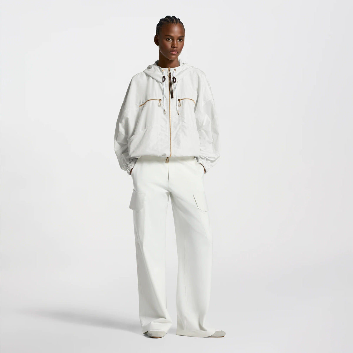 Monogram Accent Hooded Parka