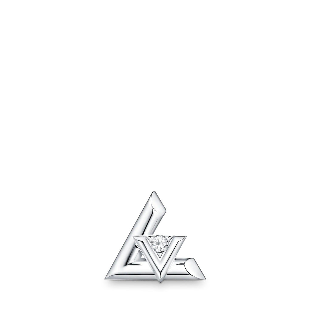 LV Volt One Stud, White Gold And Diamond - Per Unit