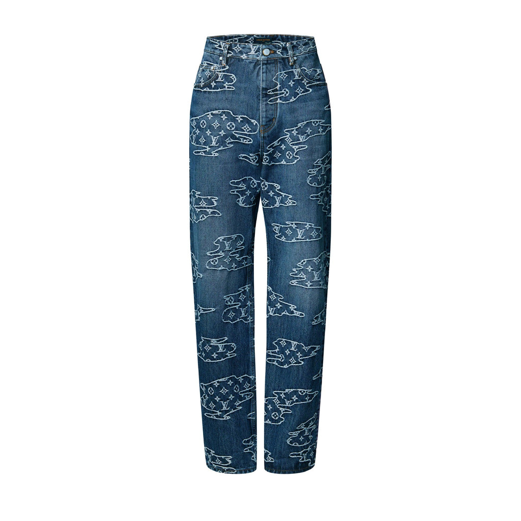 Monogram Denim Skate Pants