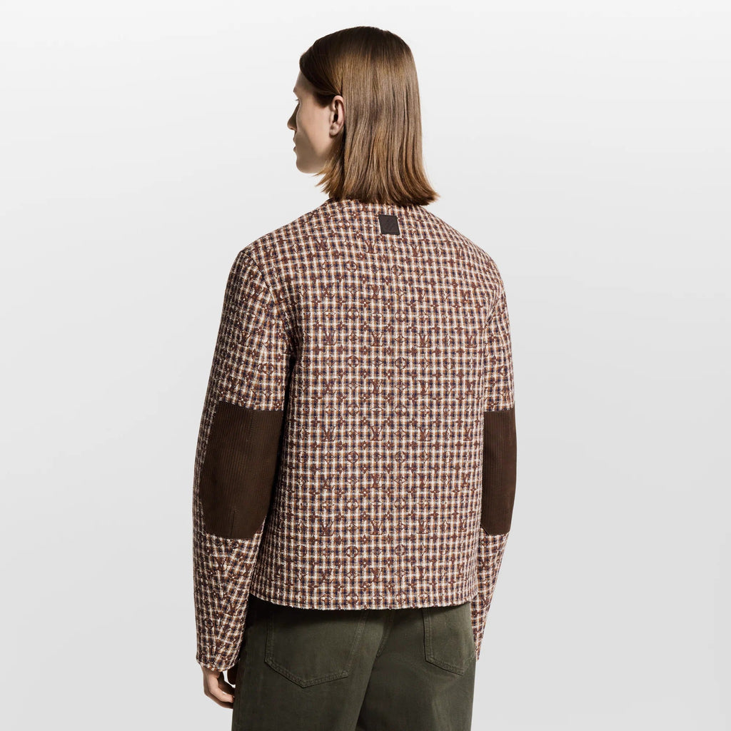 Monogram Chic Collarless Tweed Jacket