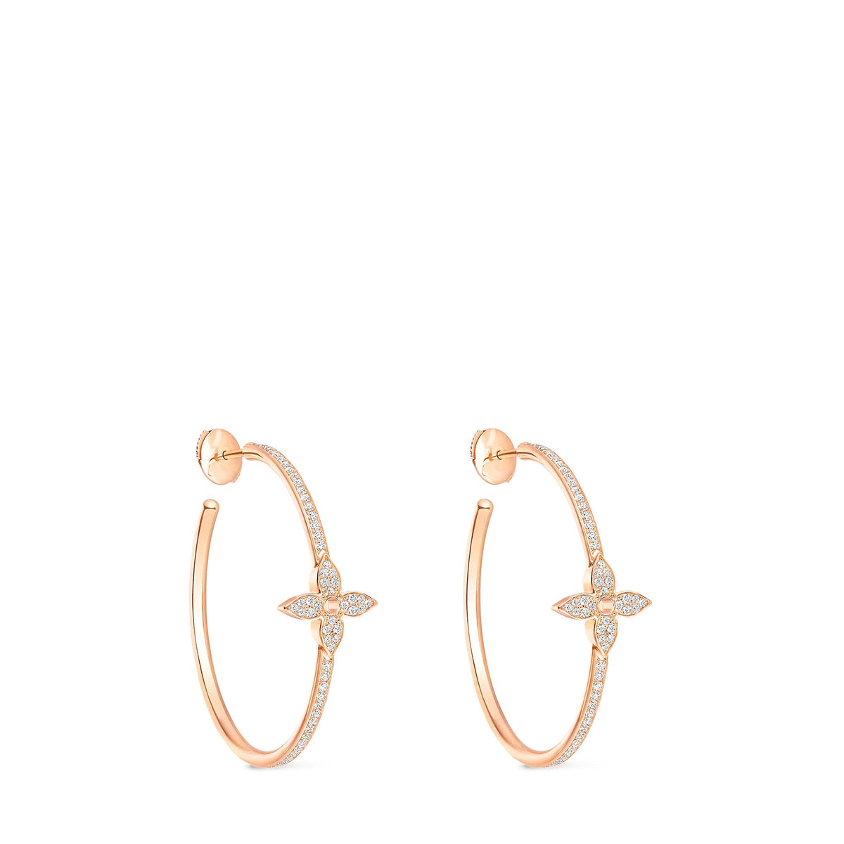 Idylle Blossom Hoops, Pink Gold And Diamonds