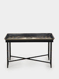 Tablua Black Iron Coffee Table with Decorative Tray Top