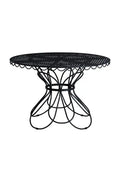 Tablua Black Steel Round Outdoor Dining Table