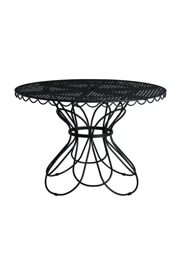Tablua Black Steel Round Outdoor Dining Table