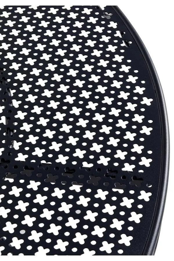Tablua Black Steel Round Outdoor Dining Table