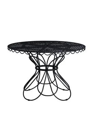 Tablua Black Steel Round Outdoor Dining Table
