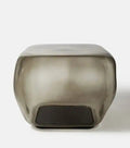 Tablua Grey Mouth-Blown Glass Side Table