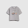 Baby cotton T-shirt with print - grey