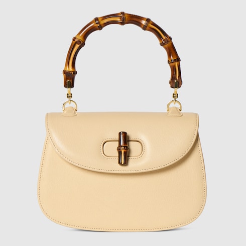 Gucci Bamboo 1947 small bag - light yellow leather