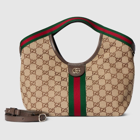 Gucci Giglio small tote bag - beige and brown GG canvas