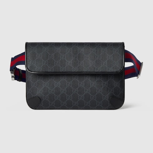 GG Black small belt bag - black GG Supreme