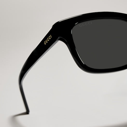 Rectangular-frame sunglasses - black