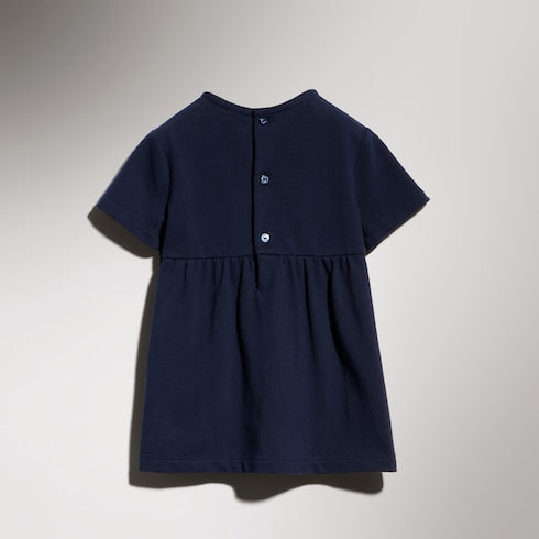 Baby cotton dress with Web - dark blue