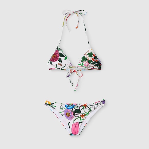 Printed sparkling jersey bikini - multicolor