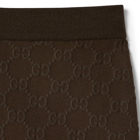 GG jersey jacquard leggings - brown
