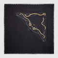 GG wool silk jacquard cape - black