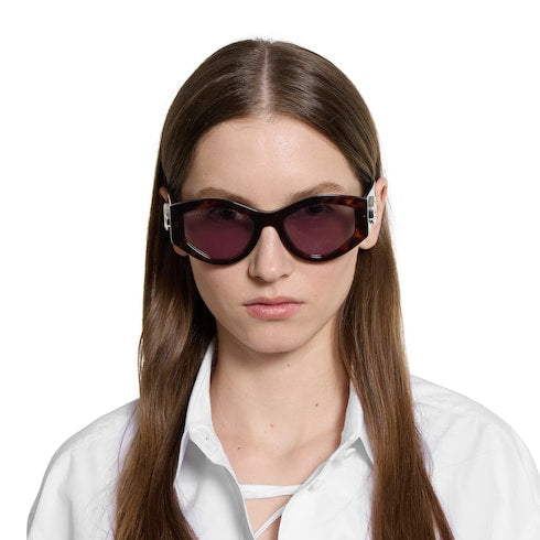 Oval frame sunglasses - dark tortoiseshell