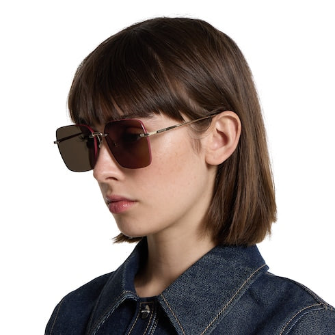 Specialized fit square sunglasses - light gold