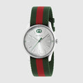G-Timeless watch, 38mm - green and red nylon