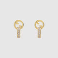 Gucci Blondie intertwined crystal earrings - light gold-toned brass