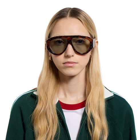 Mask frame sunglasses - light brown tortoiseshell