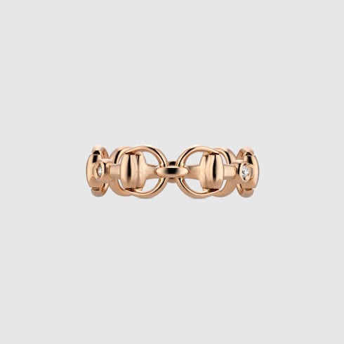 Gucci Horsebit diamond 18k ring - 18k rose gold