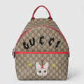 Children's GG backpack with print - beige and brown GG Supreme
