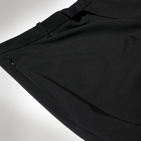 Technical wool blend pants - black