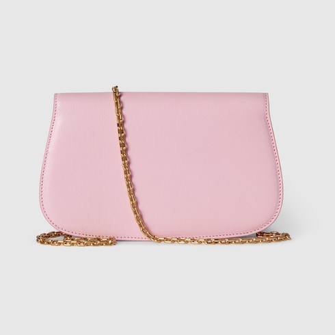 Bamboo clutch - light pink leather