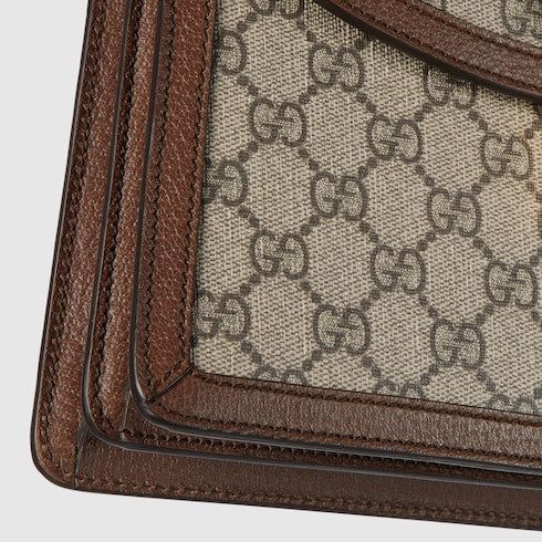 Ophidia medium top handle bag - beige and ebony GG Supreme