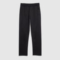 Silk cotton jersey sportswear pants - black
