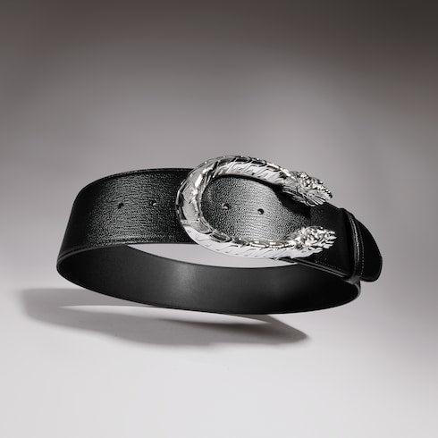 Dionysus wide belt - black leather