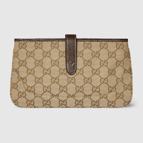 Gucci Jackie small pouch - sand and brown GG canvas