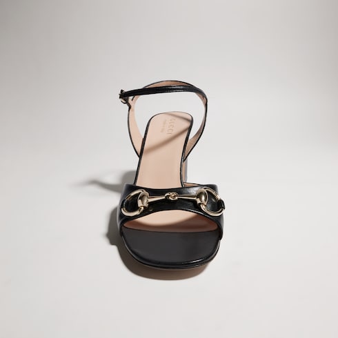 Women's Horsebit sandal - black leather