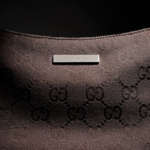 Lady Lunetta small shoulder bag - dark brown GG canvas