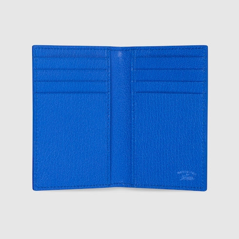 Lira card case - bright blue leather