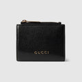 Small wallet with Gucci lettering - black leather