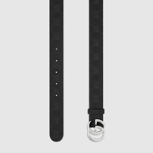 GG Marmont belt - black GG canvas