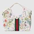 Gucci Giglio small tote bag - white and multicolor net
