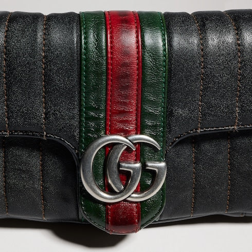Jetset GG Marmont small shoulder bag - black leather