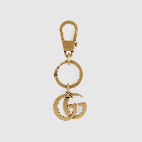 Double G keychain - gold-toned metal