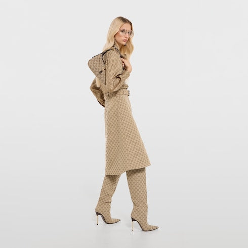 Jackie Slim medium shoulder bag - sand and brown GG canvas