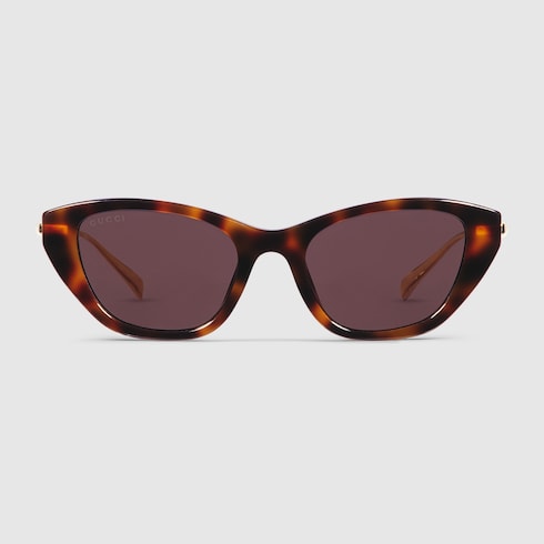 Cat eye frame sunglasses - medium brown tortoiseshell