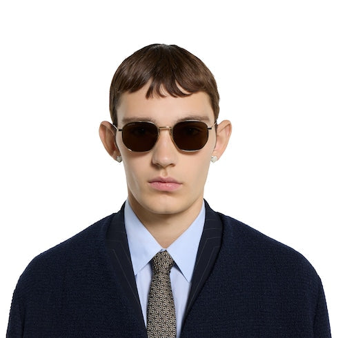 Round frame sunglasses - gold