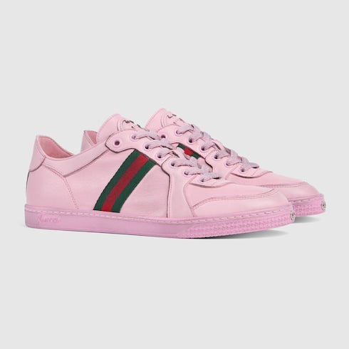 Women's Stretch low-top sneaker - pink leather