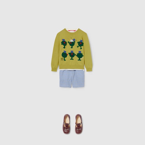 Children's cotton sweater - lime green