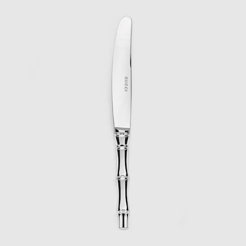 Knives with bamboo motif, set of two - silver-plated brass