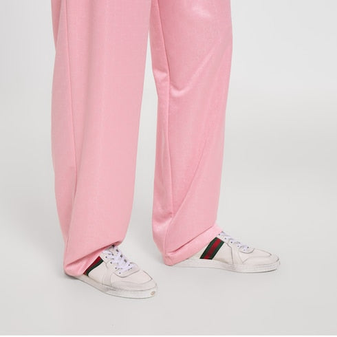 Women's Stretch low-top sneaker - white leather