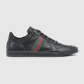 Men's Stretch low-top sneaker - black leather