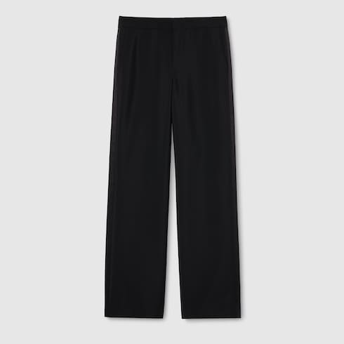Light wool mohair canvas suit - black